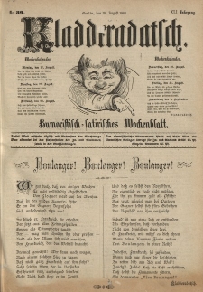 Kladderadatsch, 41. Jahrgang, 26. August 1888, Nr. 39