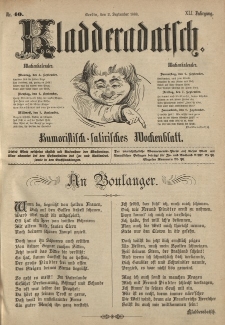 Kladderadatsch, 41. Jahrgang, 2. September 1888, Nr. 40