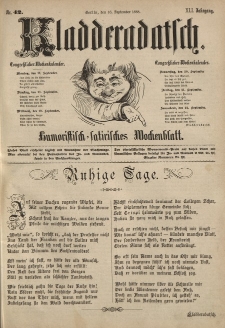 Kladderadatsch, 41. Jahrgang, 16. September 1888, Nr. 42