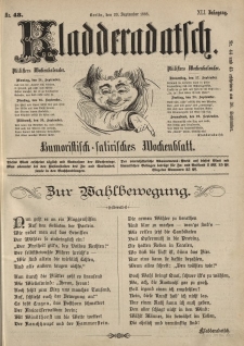 Kladderadatsch, 41. Jahrgang, 23. September 1888, Nr. 43