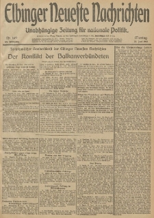 Elbinger Neueste Nachrichten, Nr. 169 Montag 23 Juni 1913 65. Jahrgang