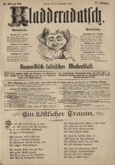 Kladderadatsch, 41. Jahrgang, 30. September 1888, Nr. 44/45