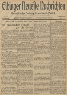 Elbinger Neueste Nachrichten, Nr. 172 Donnerstag 26 Juni 1913 65. Jahrgang