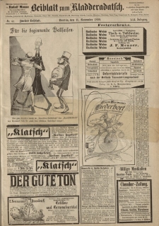 Kladderadatsch, 41. Jahrgang, 11. November 1888, Nr. 51 (Beiblatt)