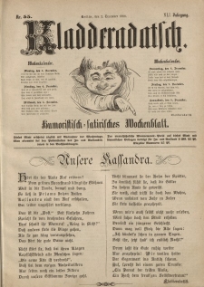 Kladderadatsch, 41. Jahrgang, 2. Dezember 1888, Nr. 55