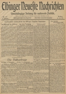 Elbinger Neueste Nachrichten, Nr. 173 Freitag 27 Juni 1913 65. Jahrgang
