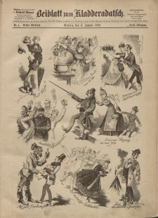 Kladderadatsch, 42. Jahrgang, 6. Januar 1889, Nr. 1 (Beiblatt)