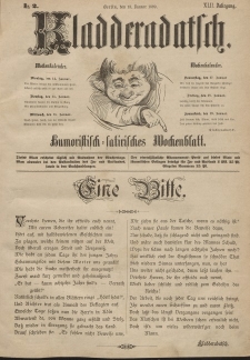 Kladderadatsch, 42. Jahrgang, 13. Januar 1889, Nr. 2