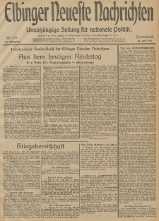 Elbinger Neueste Nachrichten, Nr. 174 Sonnabend 28 Juni 1913 65. Jahrgang