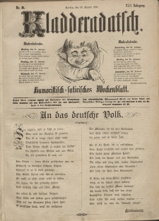 Kladderadatsch, 42. Jahrgang, 20. Januar 1889, Nr. 3