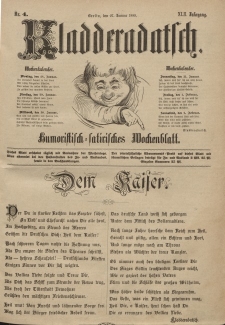 Kladderadatsch, 42. Jahrgang, 27. Januar 1889, Nr. 4