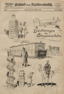 Kladderadatsch, 42. Jahrgang, 27. Januar 1889, Nr. 4 (Beiblatt)