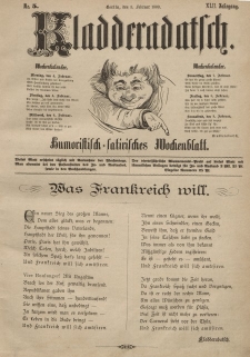 Kladderadatsch, 42. Jahrgang, 3. Februar 1889, Nr. 5