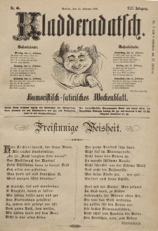 Kladderadatsch, 42. Jahrgang, 10. Februar 1889, Nr. 6