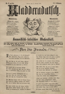 Kladderadatsch, 42. Jahrgang, 17. Februar 1889, Nr. 7/8