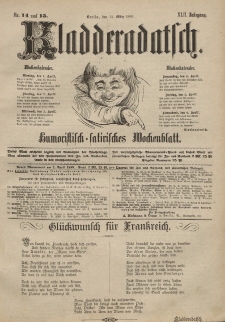 Kladderadatsch, 42. Jahrgang, 31. März 1889, Nr. 14/15