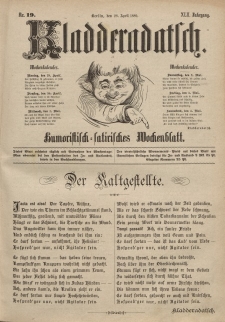 Kladderadatsch, 42. Jahrgang, 28. April 1889, Nr. 19
