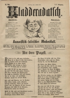 Kladderadatsch, 42. Jahrgang, 7. Juli 1889, Nr. 31