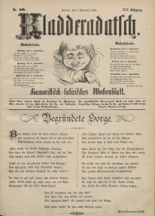 Kladderadatsch, 42. Jahrgang, 1. September 1889, Nr. 40