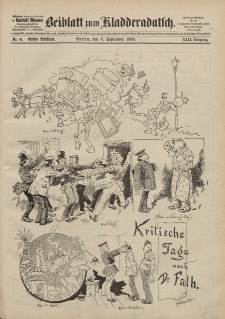 Kladderadatsch, 42. Jahrgang, 8. September 1889, Nr. 41 (Beiblatt)