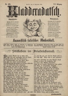 Kladderadatsch, 42. Jahrgang, 15. September 1889, Nr. 42