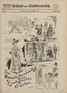 Kladderadatsch, 42. Jahrgang, 15. September 1889, Nr. 42 (Beiblatt)