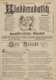 Kladderadatsch, 42. Jahrgang, 22. September 1889, Nr. 43