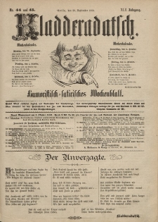 Kladderadatsch, 42. Jahrgang, 29. September 1889, Nr. 44/45