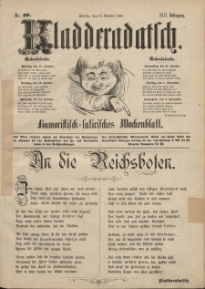 Kladderadatsch, 42. Jahrgang, 27. Oktober 1889, Nr. 49