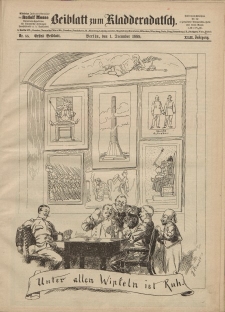 Kladderadatsch, 42. Jahrgang, 1. Dezember 1889, Nr. 55 (Beiblatt)