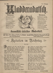 Kladderadatsch, 42. Jahrgang, 8. Dezember 1889, Nr. 56