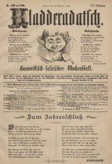 Kladderadatsch, 42. Jahrgang, 29. Dezember 1889, Nr. 59/60