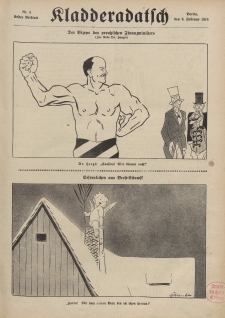 Kladderadatsch, 71. Jahrgang, 3. Februar 1918, Nr. 5 (Beiblatt)