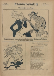 Kladderadatsch, 71. Jahrgang, 21. April 1918, Nr. 16 (Beiblatt)