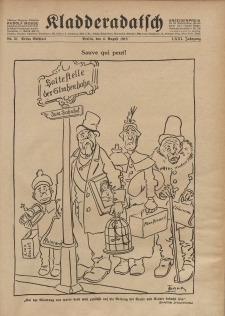 Kladderadatsch, 71. Jahrgang, 4. August 1918, Nr. 31 (Beiblatt)