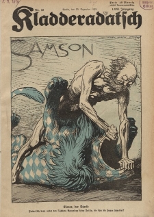 Kladderadatsch, 71. Jahrgang, 29. Dezember 1918, Nr. 52