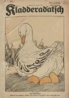 Kladderadatsch, 72. Jahrgang, 5. Januar 1919, Nr. 1