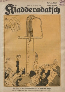 Kladderadatsch, 72. Jahrgang, 16. Februar 1919, Nr. 7
