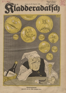 Kladderadatsch, 72. Jahrgang, 28. Dezember 1919, Nr. 52