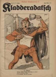 Kladderadatsch, 74. Jahrgang, 16. Oktober 1921, Nr. 42