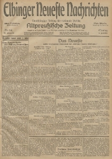 Elbinger Neueste Nachrichten, Nr. 154 Montag 8 Juni 1914 66. Jahrgang