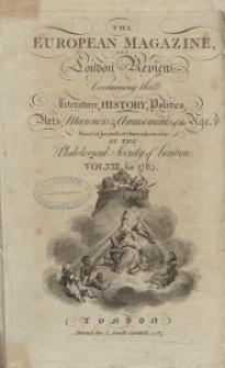 The European Magazine. Vol. VIII, Juli, 1785