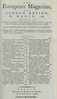 The European Magazine. Vol. IX, März, 1786