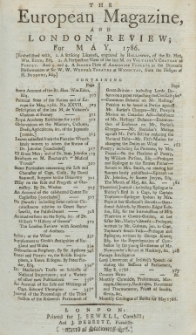 The European Magazine. Vol. IX, Mai, 1786