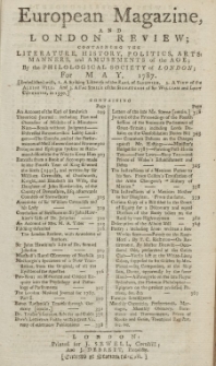 The European Magazine. Vol. XI, Mai, 1787
