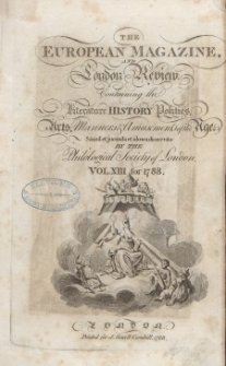 The European Magazine. Vol. XIII, Januar, 1788