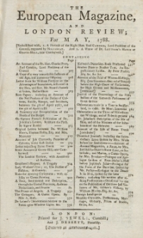 The European Magazine. Vol. XIII, Mai, 1788