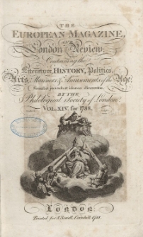 The European Magazine. Vol. XIV, Juli, 1788