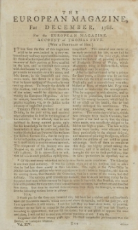 The European Magazine. Vol. XIV, Dezember, 1788