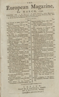 The European Magazine. Vol. XVII, März, 1790